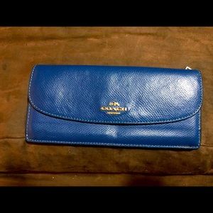 Coach blue wallet